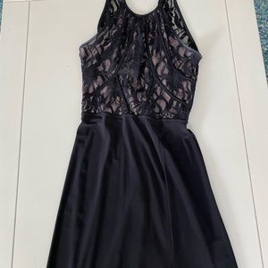 Prom Dress black sleeveless size 1/2
